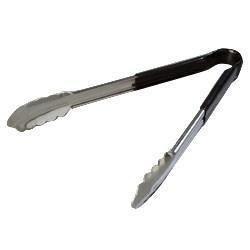 Carlisle 60756203 12" Stainless Utility Tongs, Black