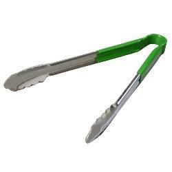 Carlisle 60756209 12" Stainless Utility Tongs, Green