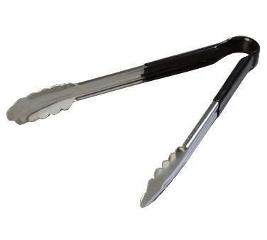 Carlisle 60756603 16" Stainless Utility Tongs, Black