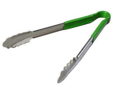 Carlisle 60756609 16" Stainless Utility Tongs, Green