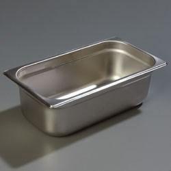 Carlisle 608134 Durapan 1/3 Size 4" Deep Anti-Jam Steam Table Pan, 22 Gauge