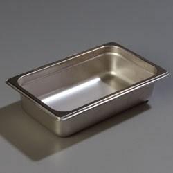 Carlisle 608142 Durapan Quarter Size 2-1/2" Deep Steam Table Pan, Stainless