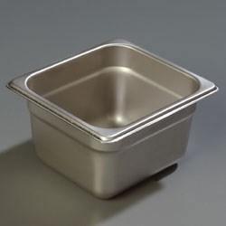 Carlisle 608164 Durapan Sixth Size 4" Deep Steam Table Pan, Stainless