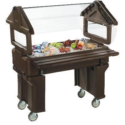 Carlisle 660508 Portable Food Bar - (3) Full-Size Pan Capacity, Polyethylene, Forest Green