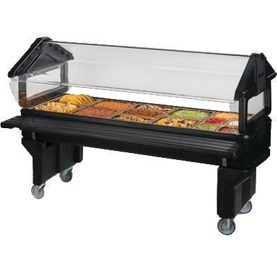 Carlisle 660803 Youth Portable Food Bar - (5) Full-Size Pan Capacity, Polyethylene, Black