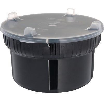 Carlisle 703903 Gourmet Crock, with Lid - 1.9 Qt., Polycarbonate, Black