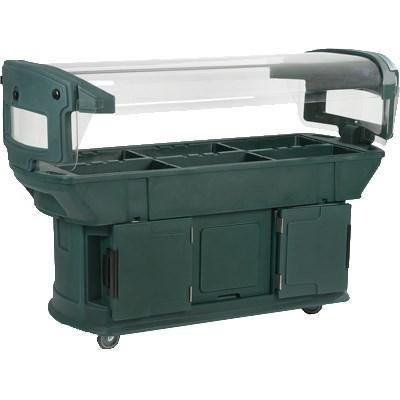 Carlisle 771108 93" Cold Food Bar with (6) Full-Size Pan Capacity, Polyethylene, Forest Green