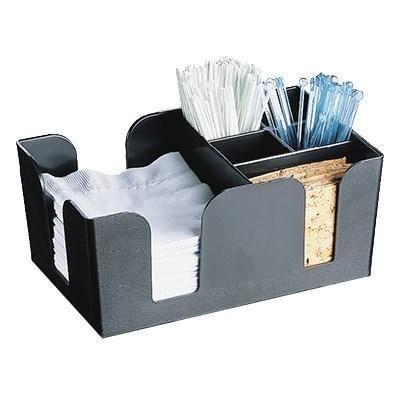 Carlisle BC0503 Bar Combo Caddy 6-Compartment, Styrene, Black