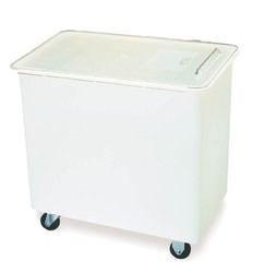 Carlisle BIN2702 27 Gal Mobile Ingredient Bin - Polyethylene, Clear/White