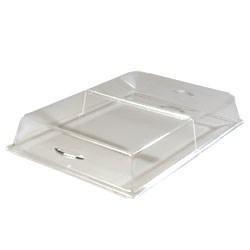 Carlisle SC2607 Hinged Clear Acrylic Pastry Tray Cover, 26" X 18" X 4"