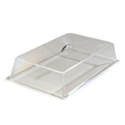 Carlisle SC2707 Pastry Tray Cover - 19-5/16 X 11-3/8" Acrylic, Chrome/Clear