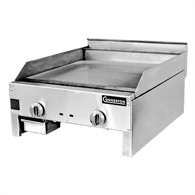 Connerton CG-12-M-S Gas 1" Thick Griddle 12"W x 22"D x 1" w/ Manual Controls 22,000 BTU