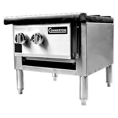 Connerton CSP-18-3S Estufa de olla, gas, 18"W x 20.5"D x 18"H, quemador de hierro fundido de 3 anillos con orificio central inclinado, controles manuales, 90,000 BTU, NSF