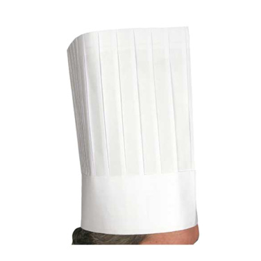 Winco DCH-12 Gorro de chef desechable plisado de 12"