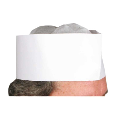 Winco DCH-3 Gorro de chef desechable plisado de 3"