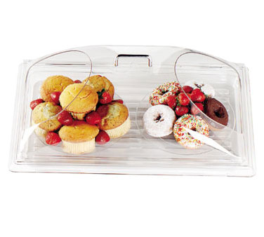 Cambro DD1220BECW135 Camwear Display Dome Cover, 21-7/8W x 14-3/4D x 8H, fits 12 x 20 tray, polycarbonate, clear