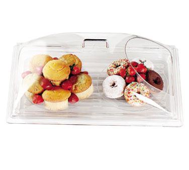 Cambro DD1220ECW135 Camwear Display Dome Cover, 21-7/8W x 14-3/4D x 8H, fits 12 x 20 tray, polycarbonate, clear