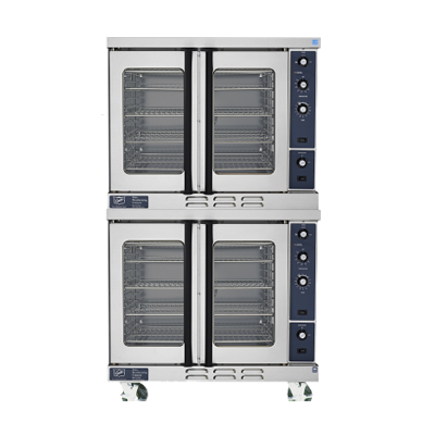 Horno de convección Duke E102-E, eléctrico, dos pisos, profundidad estándar, controles termostáticos, NSF, cETLus