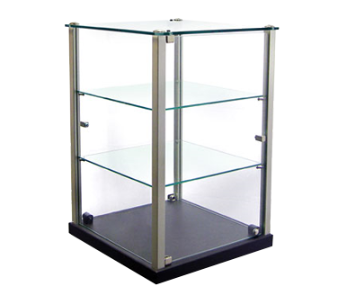 Equipex TP353 Ambient Display, 14"W x 14"D x 20-3/4"H, 2 glass shelves