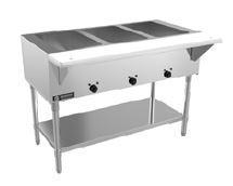 GSW USA ST-3WOE-120 Mesa eléctrica para alimentos calientes con tabla de cortar, (3) pozos abiertos