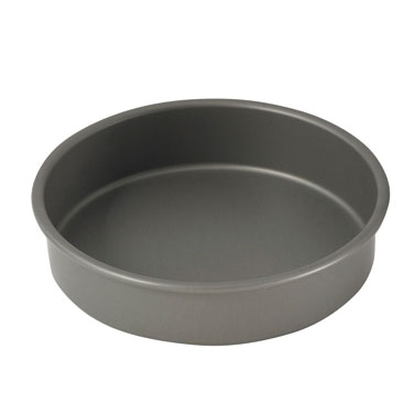 Winco HAC-082 Cake Pan, 8" dia. x 2" deep, round, 18 gauge, anodized aluminum