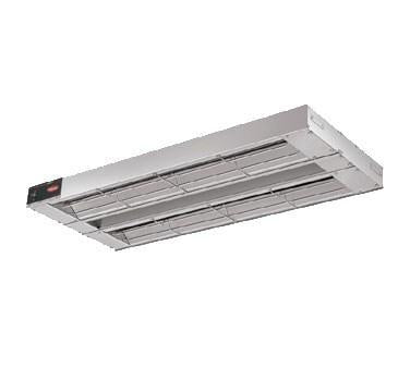 Calentador infrarrojo doble de aluminio Hatco GRA-108D3 Glo-Ray® de 108"W con espaciador de 3" y controles de palanca - 208V, 3700W