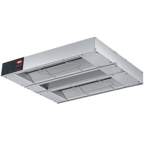 Hatco GRAM-24D3 Glo-Ray Calentador infrarrojo doble de 24" con vatios máximos con espaciador de 3" y controles de palanca remotos - 1300 vatios