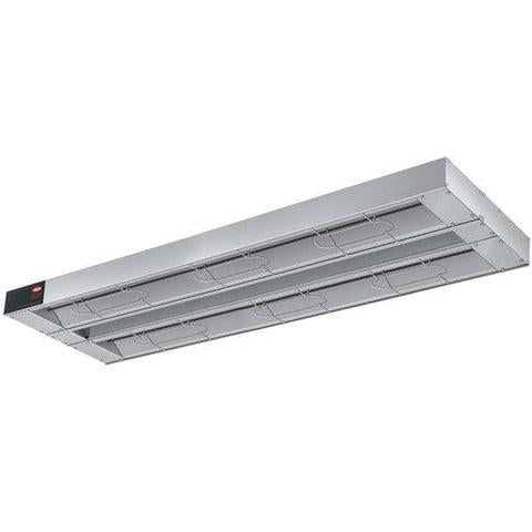 Hatco GRAM-36D6 Glo-Ray Calentador infrarrojo doble de 36" con vatios máximos con espaciador de 6" y controles de palanca remotos - 2000 vatios