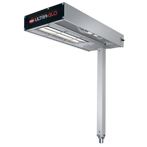 Hatco GRFSCL-18 Glo-Ray Calentador superior para estación de freír de 9" con elementos cerámicos, luces y enchufe - 120 V, 870 W