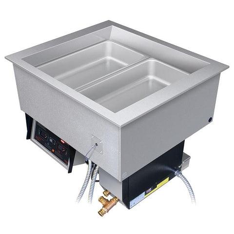 Hatco HCWBI-2DA Recipiente para alimentos con dos recipientes, temperatura dual, caliente/frío, 3000 vatios, 1/4 HP