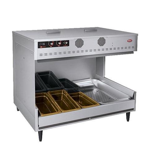 Hatco MPWS-36 36" Freestanding Multi-Product Warming Station with Fry Bin and Halogen Bulb - 120/208V, 2773W