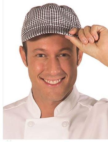 HI-LITE 160CH Adjustable Velcro Closure Chef Cap, Checkered