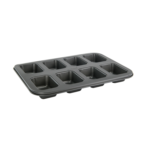 Winco HLF-8MN Mini Loaf Pan, (8) 5 oz. Compartments, Non-stick