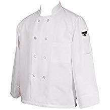 HI-LITE 550WH White Classic Chef Coat Long Sleeve, Small
