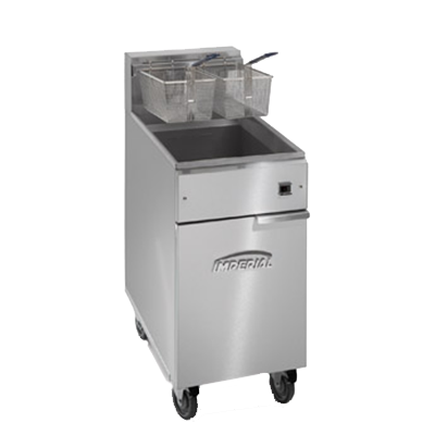 Freidora Imperial IFS-40-E, eléctrica, modelo de piso, 40 lb. capacidad, termostato de acción rápida, 14,0 kW, CE