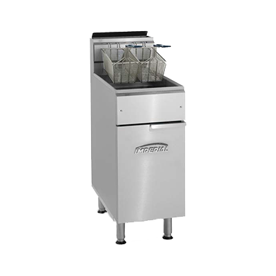 Freidora Imperial IFS-50, gas, modelo de piso, 50 lb. capacidad, 140.000 BTU, NSF