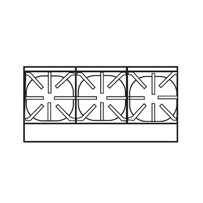 Imperial IHPA-3-36 Placa calefactora, gas, encimera, 36", (3) quemadores abiertos, 96,000 BTU, NSF