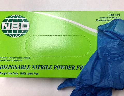 NEAL 71950044 Nitrile Powder Free Gloves, Large, Latex Free