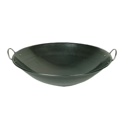 Thunder Group IRWC001 19" Curved Rim Iron Wok w/ Handles