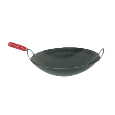 Thunder Group  IRWC007 Iron Wok with Wood Handle, 16"