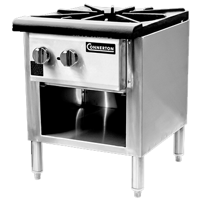Connerton CSP-18-3 Estufa de olla, gas, 18"An. x 20.5"Pr. x 24"Al, quemador de hierro fundido de 3 anillos, 90,000 BTU, NSF