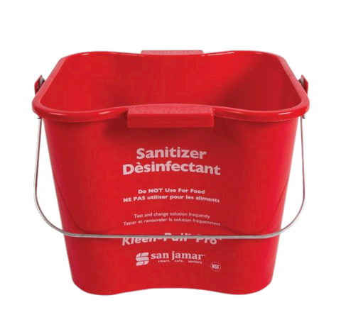 San Jamar KPP97RD Kleen-Pail®, 3 cuartos, rojo