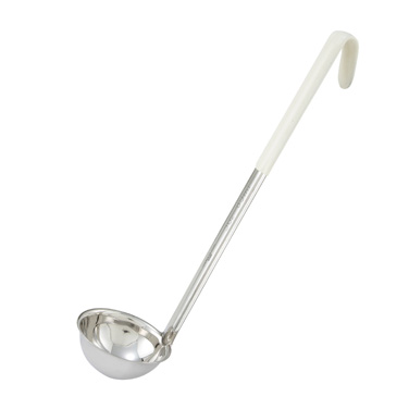 Winco LDC-3 Color-Coded Ladle, 3 oz., 13" handle, one-piece, stainless steel, ivory