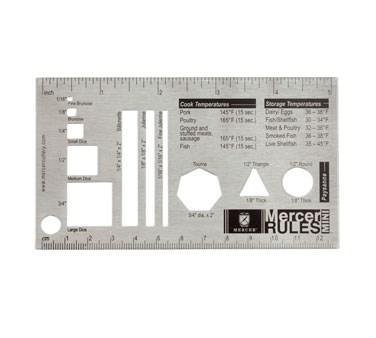 Mercer M33243 Mercer Rules Mini Culinary Ruler, 5-1/4" x 3" Size