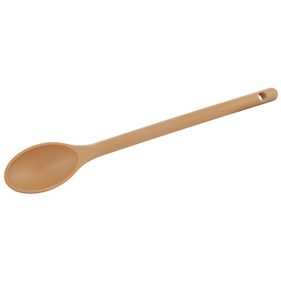 Winco NS-12T 12" Tan Nylon Solid Serving Spoon