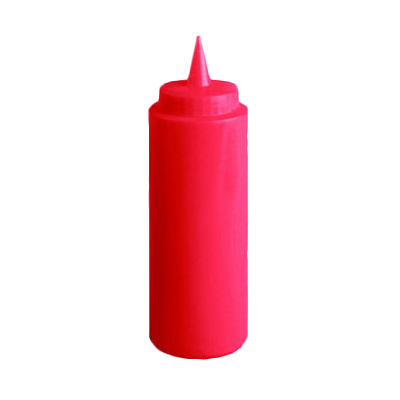 Thunder Group PLTHSB012R Squeeze Bottle 12 Oz. Red Plastic