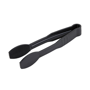 Winco PUTF-6K 6" Black Polycarbonate Flat Serving Tongs