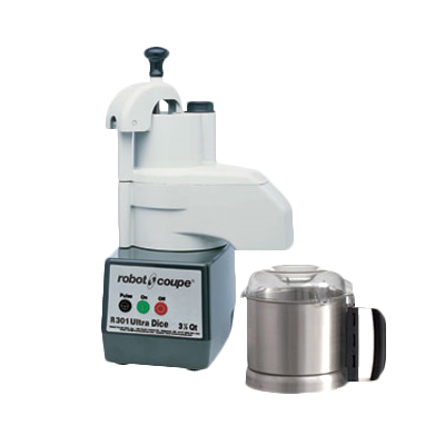 Robot Coupe Serie R301U Procesador de alimentos combinado, recipiente de acero inoxidable de 3,7 L, kit de alimentación continua, 1725 RPM, 120 V/60/1 fase