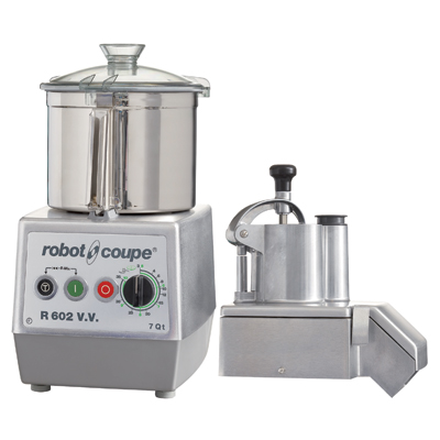 Robot Coupe R602VV Procesador de alimentos combinado, recipiente de acero inoxidable de 7 litros
