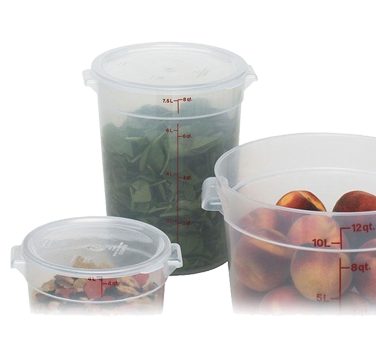 Cambro RFSC12PP190 Round Lid 12/18/22 Qt. Plastic Clear, NSF